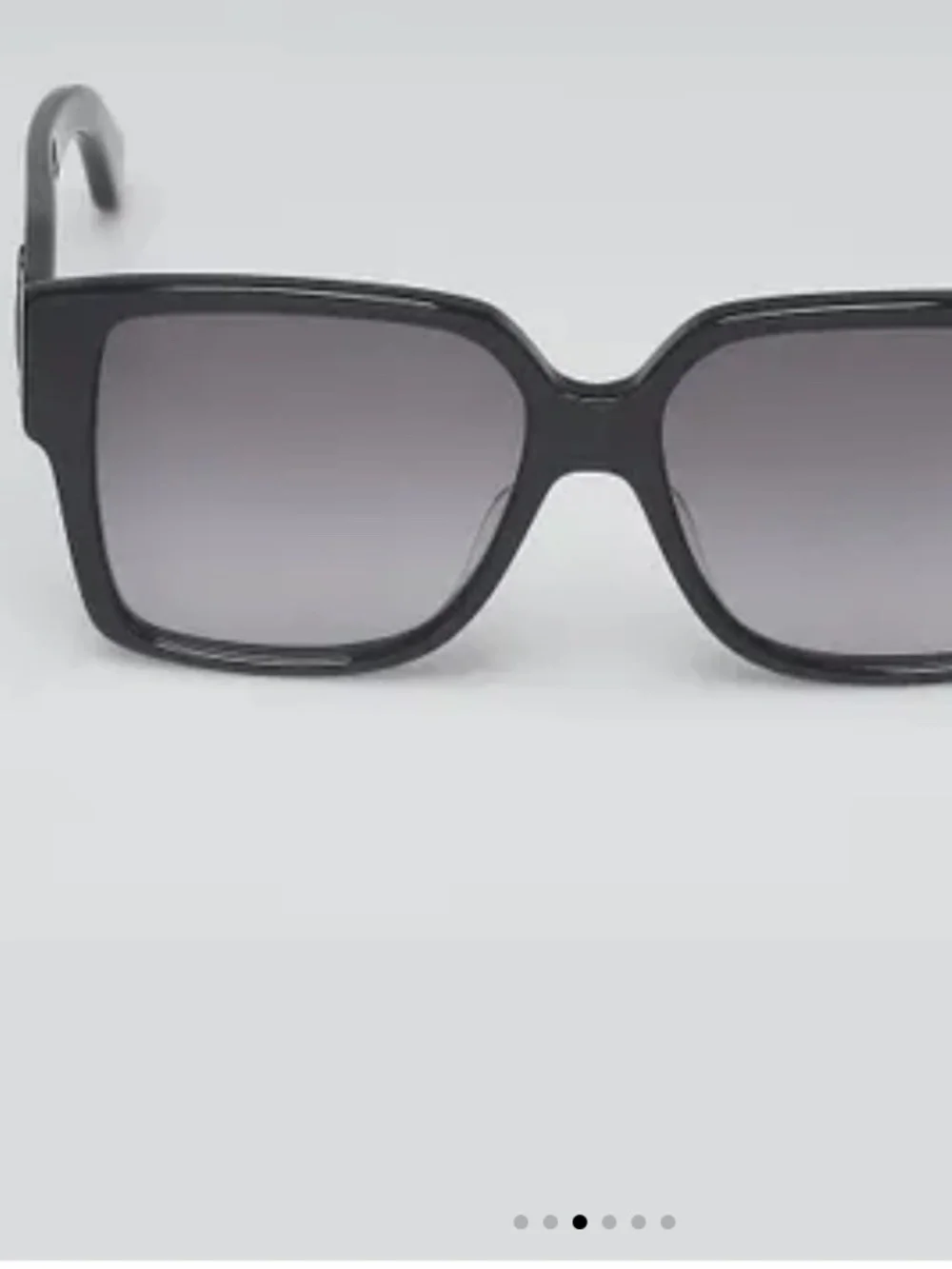 YVES SAINT LAURENT Black Acetate Square Frame Sunglasses SLM9